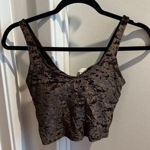 LuluLemon limited edition brown velvet align tank